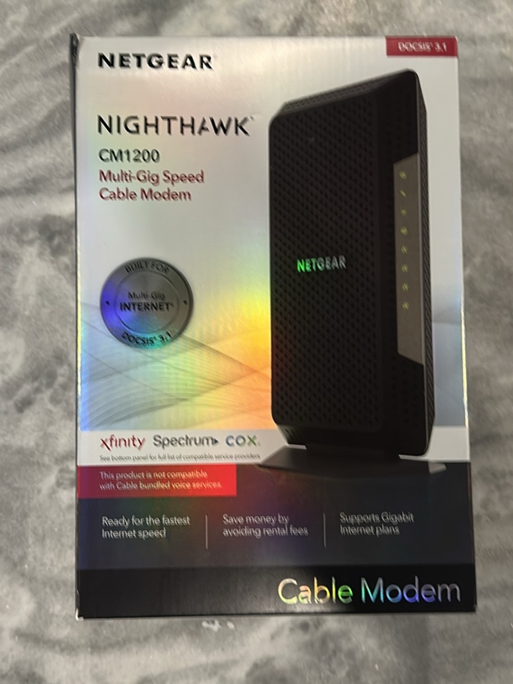 netgear Nighthawk Black Cable Modem CM1200